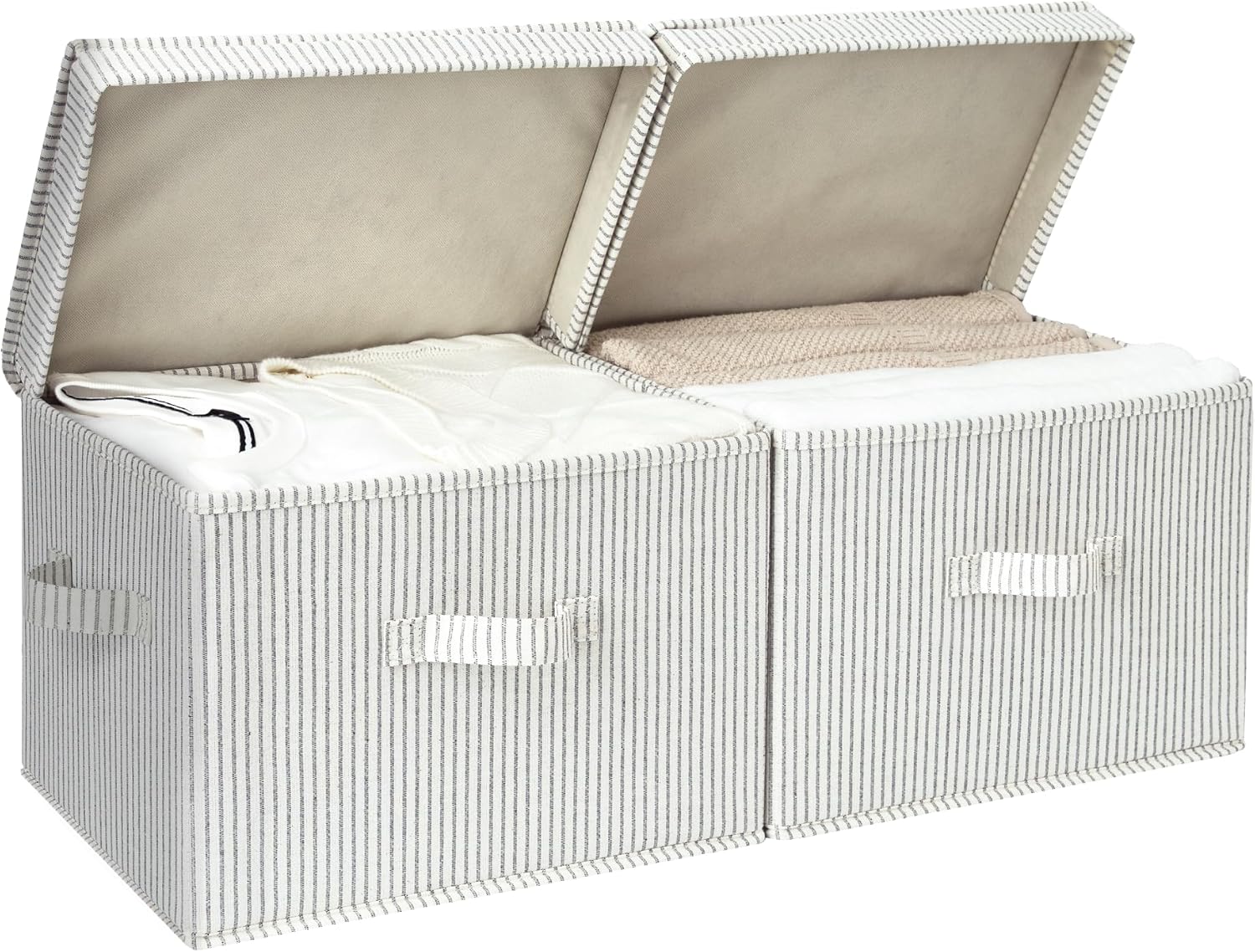 StorageWorks Fabric Storage Bins with Lid for Organized Living