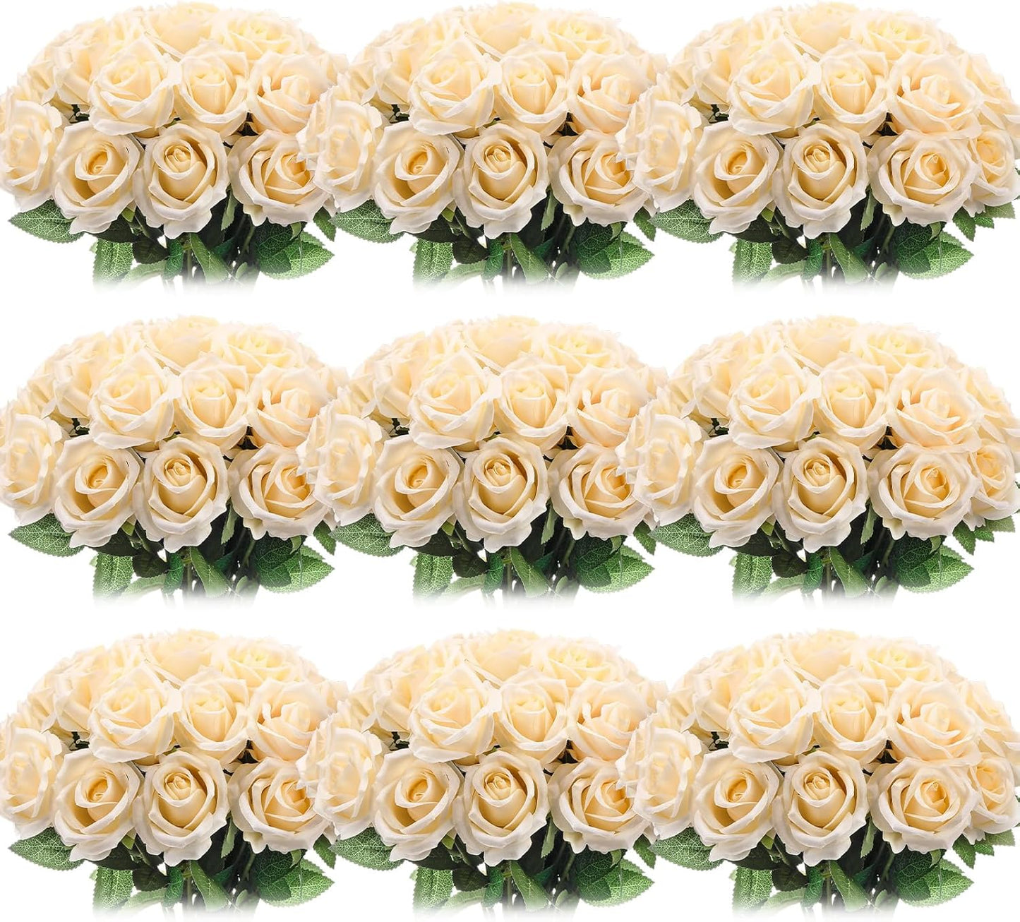100 Pieces Artificial Roses Flowers Bulk for Wedding Decor