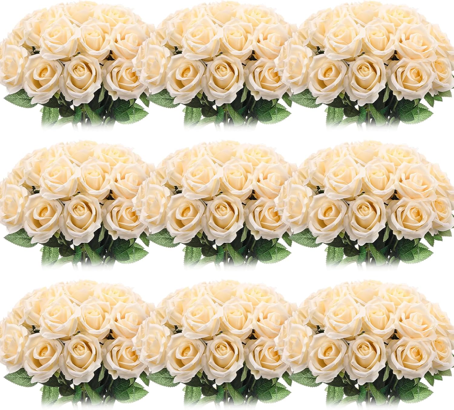 100 Pieces Artificial Roses Flowers Bulk for Wedding Decor