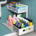 Pull-out Under Kitchen Sink Organizer - Smooth Sliding, Height