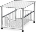 Simple Houseware Chrome Metal Stackable Storage Rack - Sliding Basket