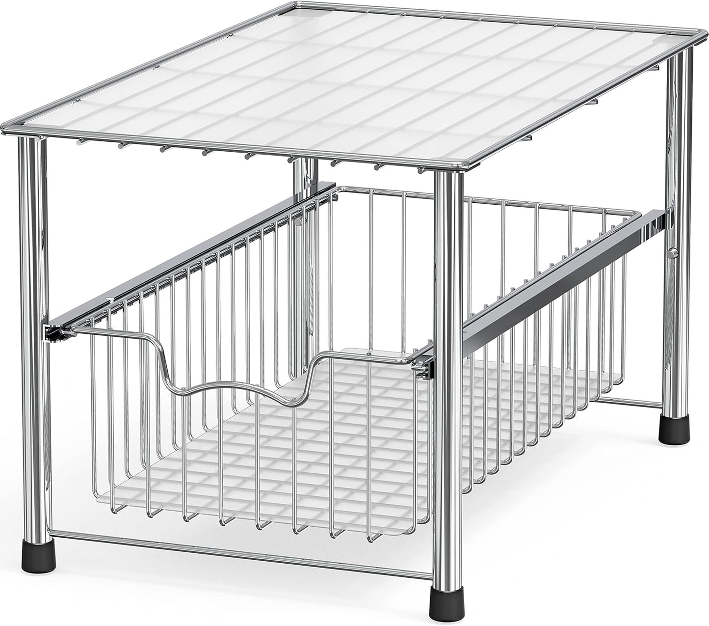 Simple Houseware Chrome Metal Stackable Storage Rack Review