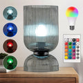 Modern RGB Glass Table Lamp with Remote - Color Changing Bedside Light