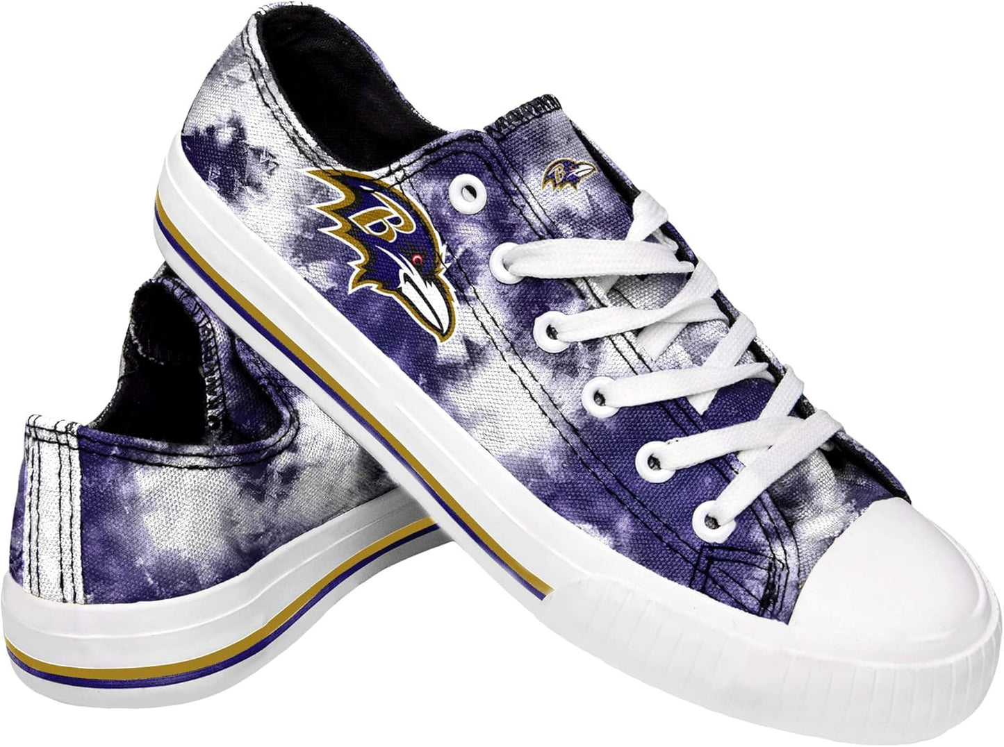 FOCO Women's NFL Team Logo Glitter Low Top Canvas Sneakers