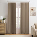 Cappuccino Pinch Pleat 60 in x 95 in Blackout Curtains - Thermal