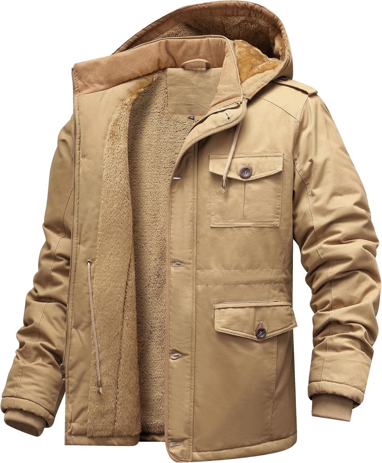 CHEXPEL Men's Winter Jackets with Hood for Cold Weather Wear