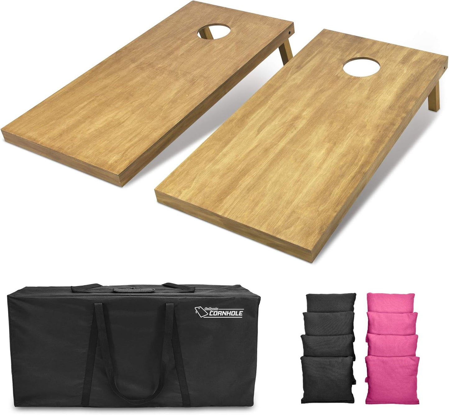 GoSports 4 ft x 2 ft Wooden Cornhole Boards Set for Fun