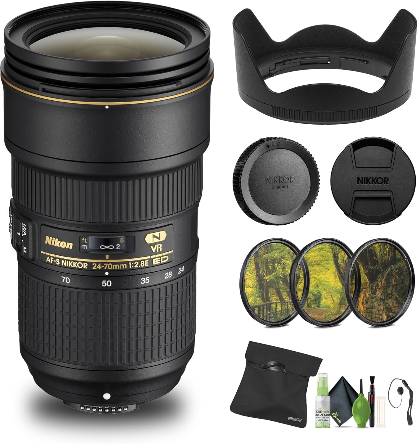 Nikkor Z 24-70mm f/2.8 S Zoom Lens with Essential Accessories