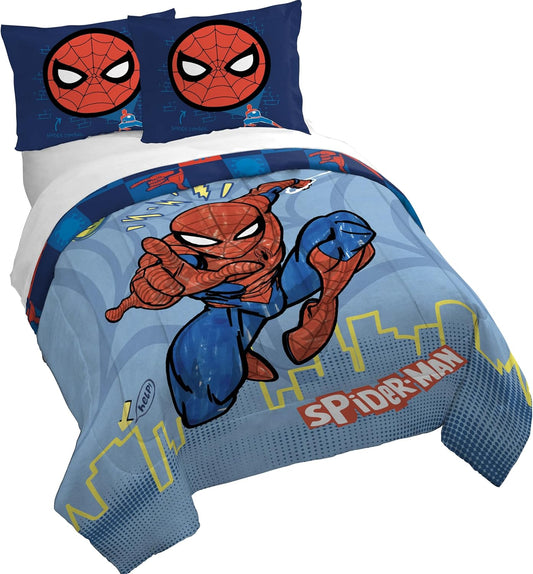 Jay Franco Spiderman Duvet Cover Set for Cozy Kids Bedding