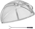 VEVOR Firepit Spark Screen Lid 40in - Stainless Steel Cover
