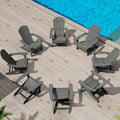 Adirondack Chairs Set of 8 - Durable Plastic Outdoor Seating