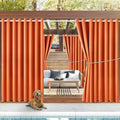 Waterproof Outdoor Curtain W105 x L95 Orange - Blackout Patio Panels