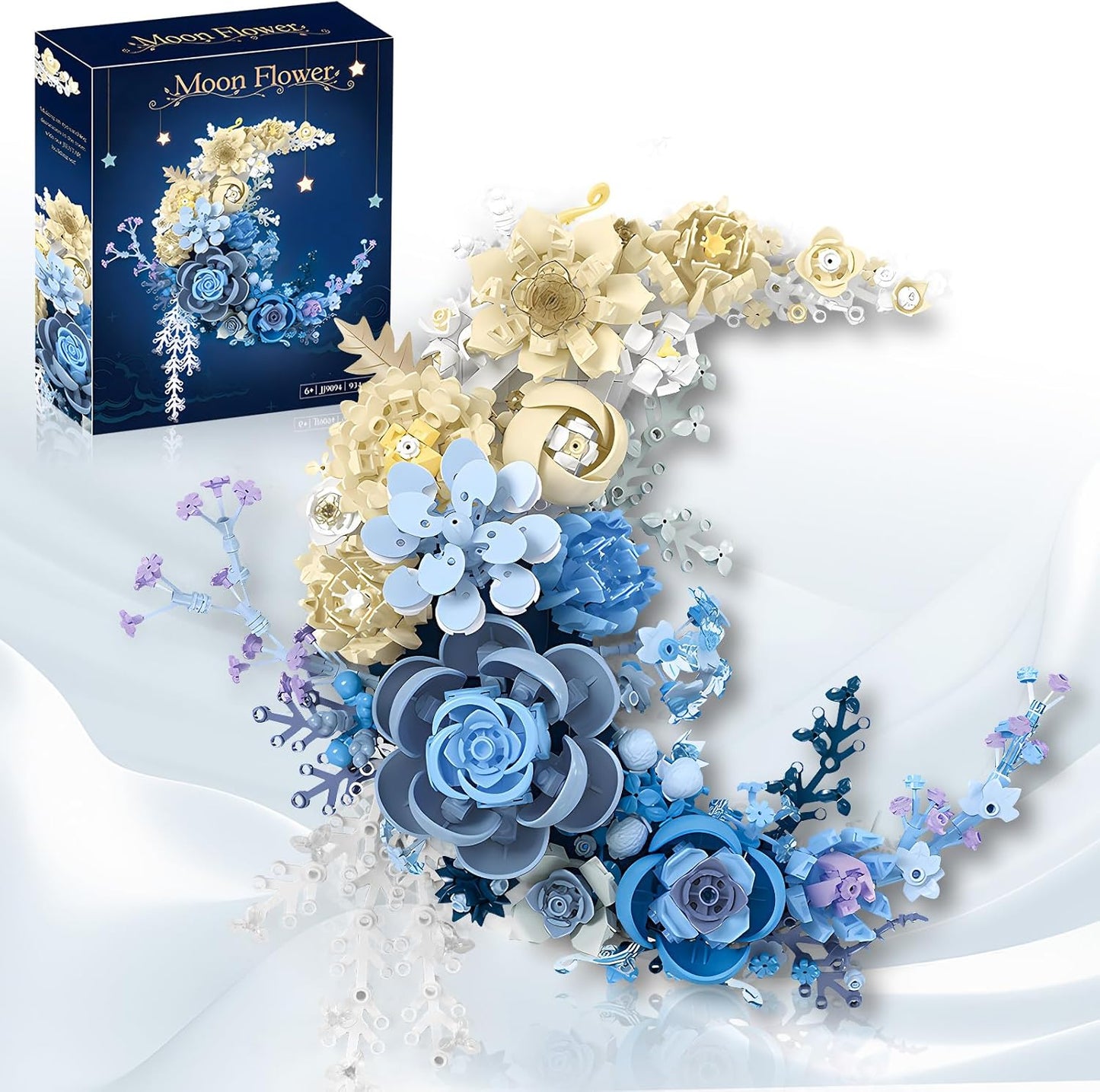 Crescent-Shaped Flower Building Set for Unique Home Decor