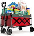 SunnyFeel Foldable Heavy Duty Wagon Cart 330lbs - Compact Utility
