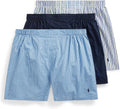 Men's Classic Fit Cotton Woven Boxers 3 Pack - Lightweight Cotton