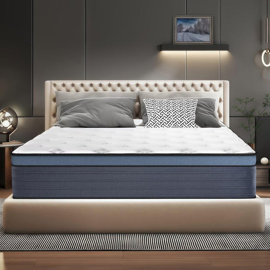 King Size Mattress in a Box 12 Inch Hybrid for Ultimate Comfort