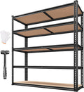 40 in W Garage Shelving 72 in H 5-Tier Heavy Duty - 2500LB Capacity