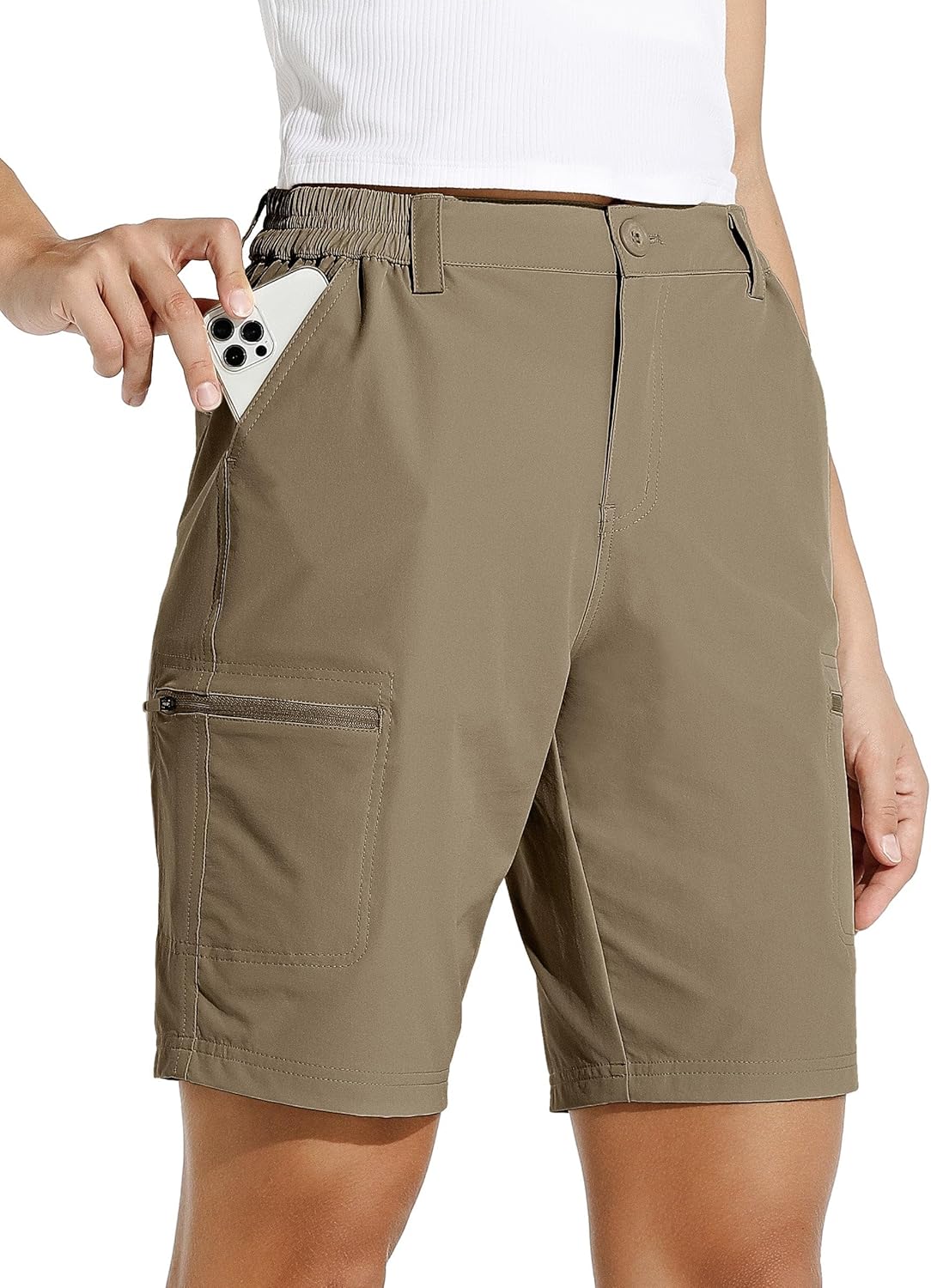 Willit Women's 10in Hiking Cargo Shorts for Active Summer Fun