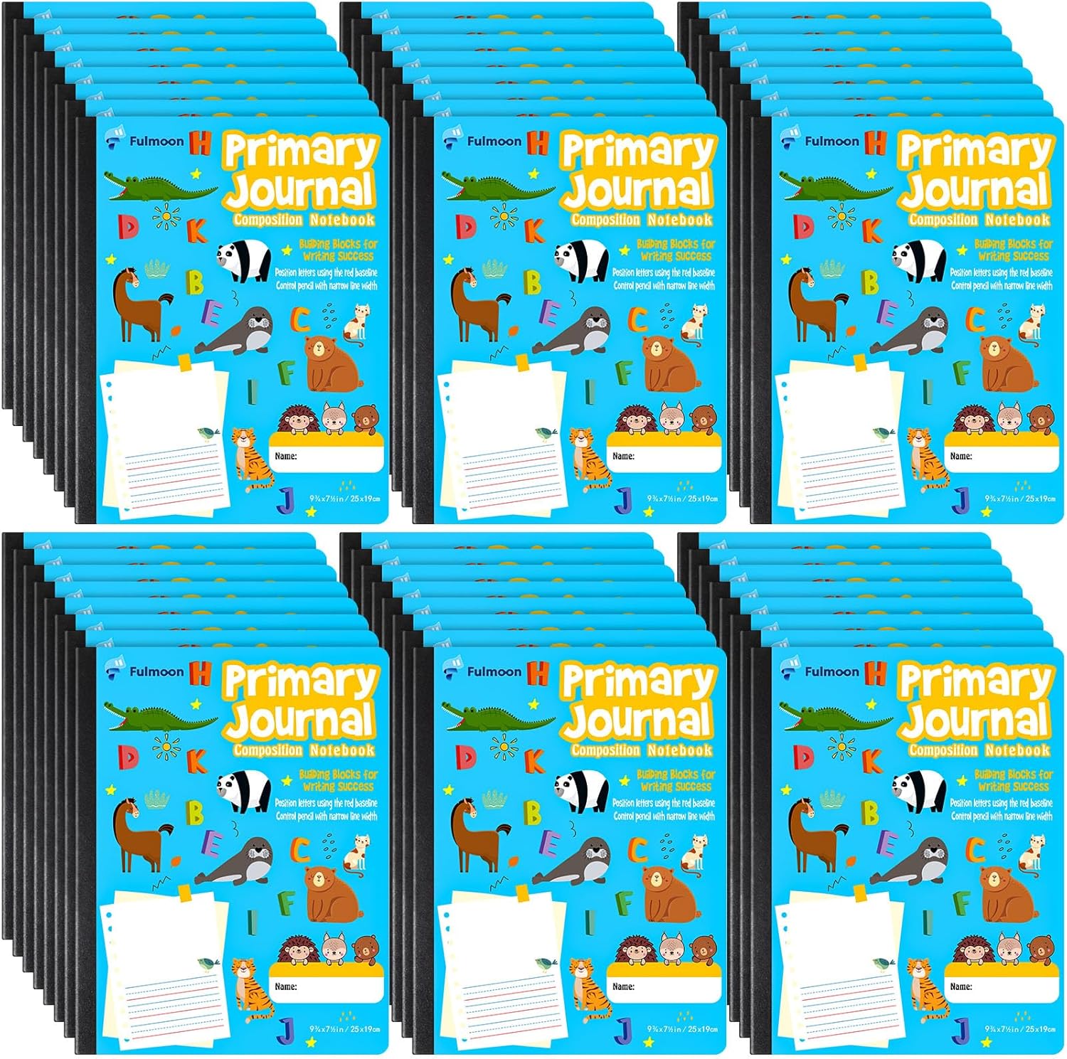 Primary Journal with Picture Space & Animal Print for Kids - Watersay