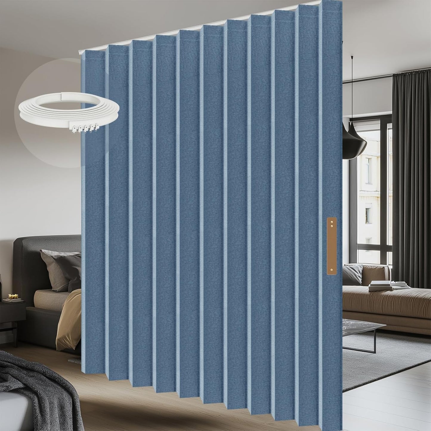 AJAZZ Blackout Privacy Room Divider Curtains for Any Space