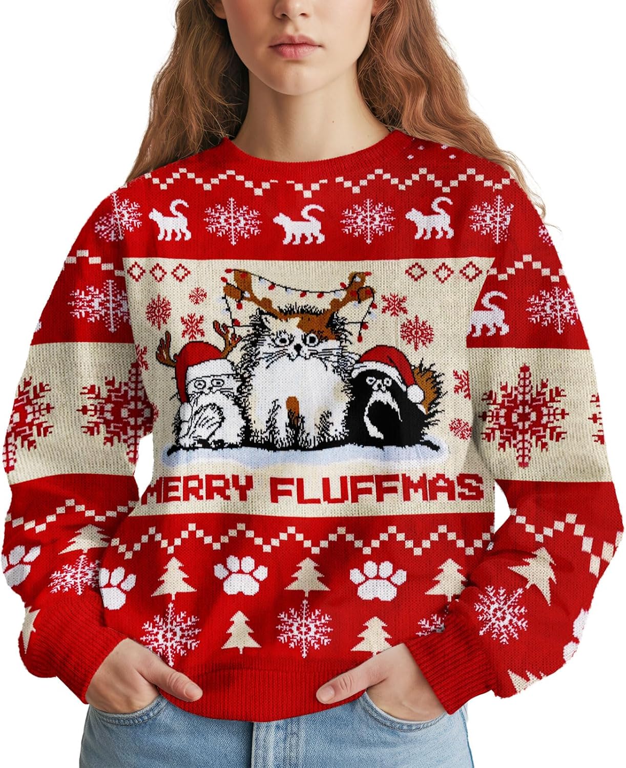 34HD Ugly Xmas Sweater for Men & Women - Funny Holiday Knit