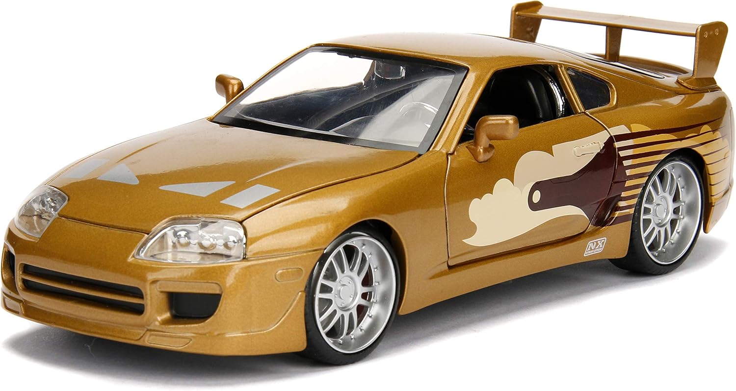 Jada 2 Fast 2 Furious Slap Jack's Toyota Supra Gold Die-Cast Car, 1:24 Scale