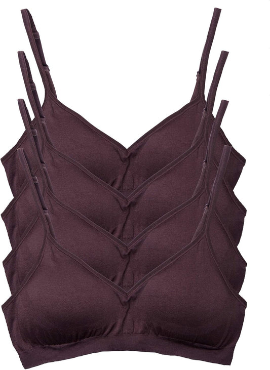 Kalon Womens Demi Padded Wireless Bralette 4 Pack for Comfort