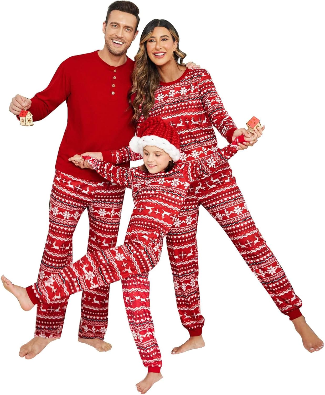 Ekouaer Family Christmas Pajamas Matching Sets for Everyone