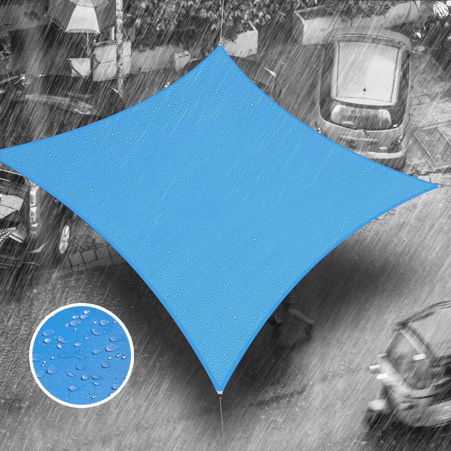 Royal Shade 12ft x 18ft Blue Rectangle Waterproof Sun Shade Sail