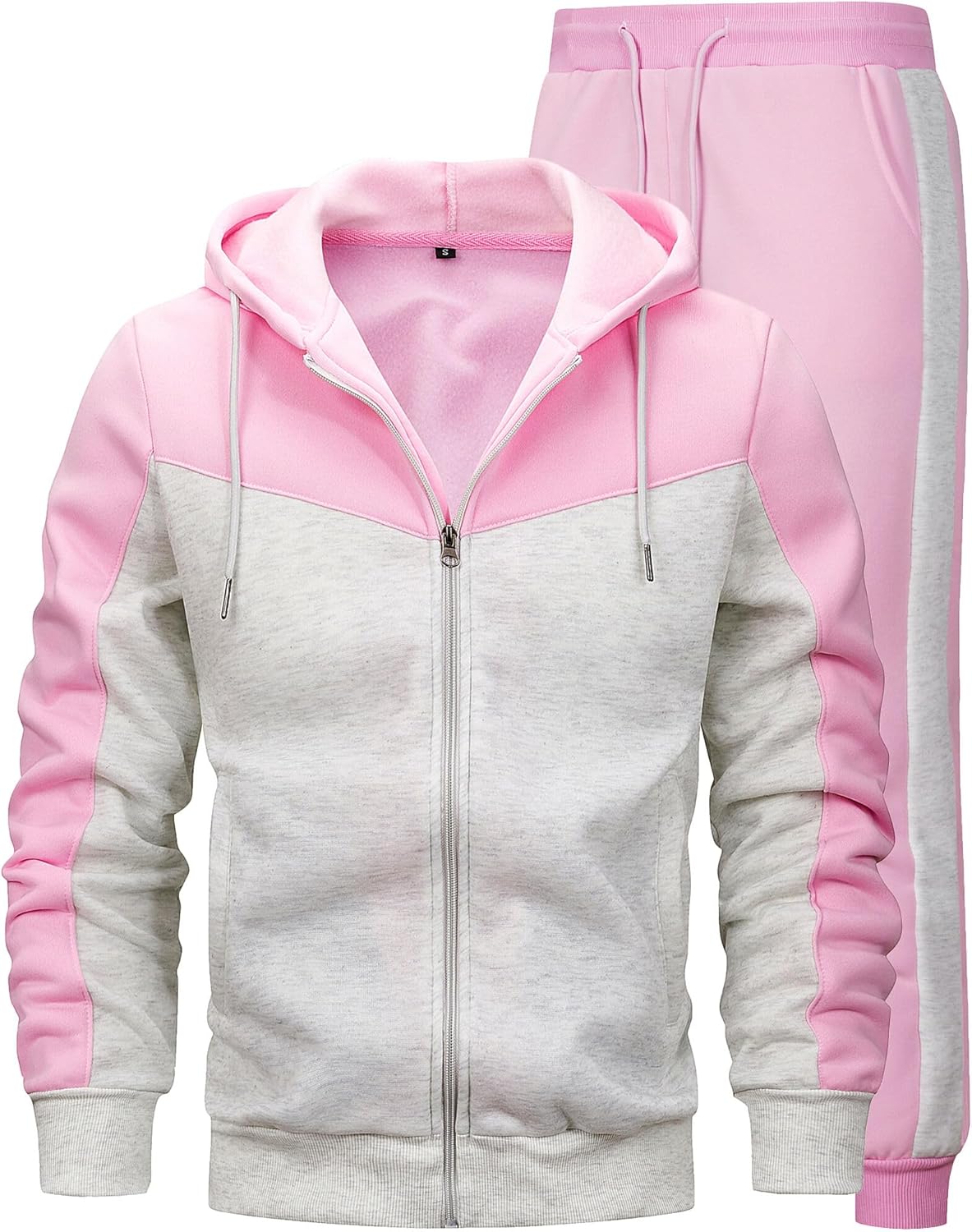 Men's 2 Pieces Tracksuit for Men Full Zip Jogger Sports Suit