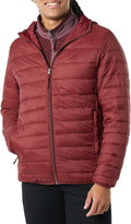 Men's Lightweight Water-Resistant Packable Hooded Puffer (Style QL1L)