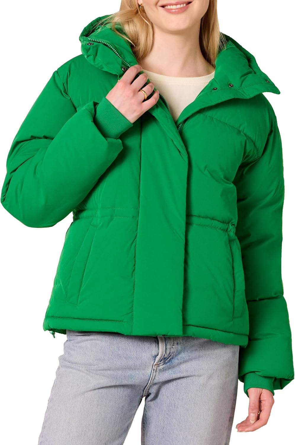 Essential Women's Short Waisted Puffer Jacket for Winter Warmth
