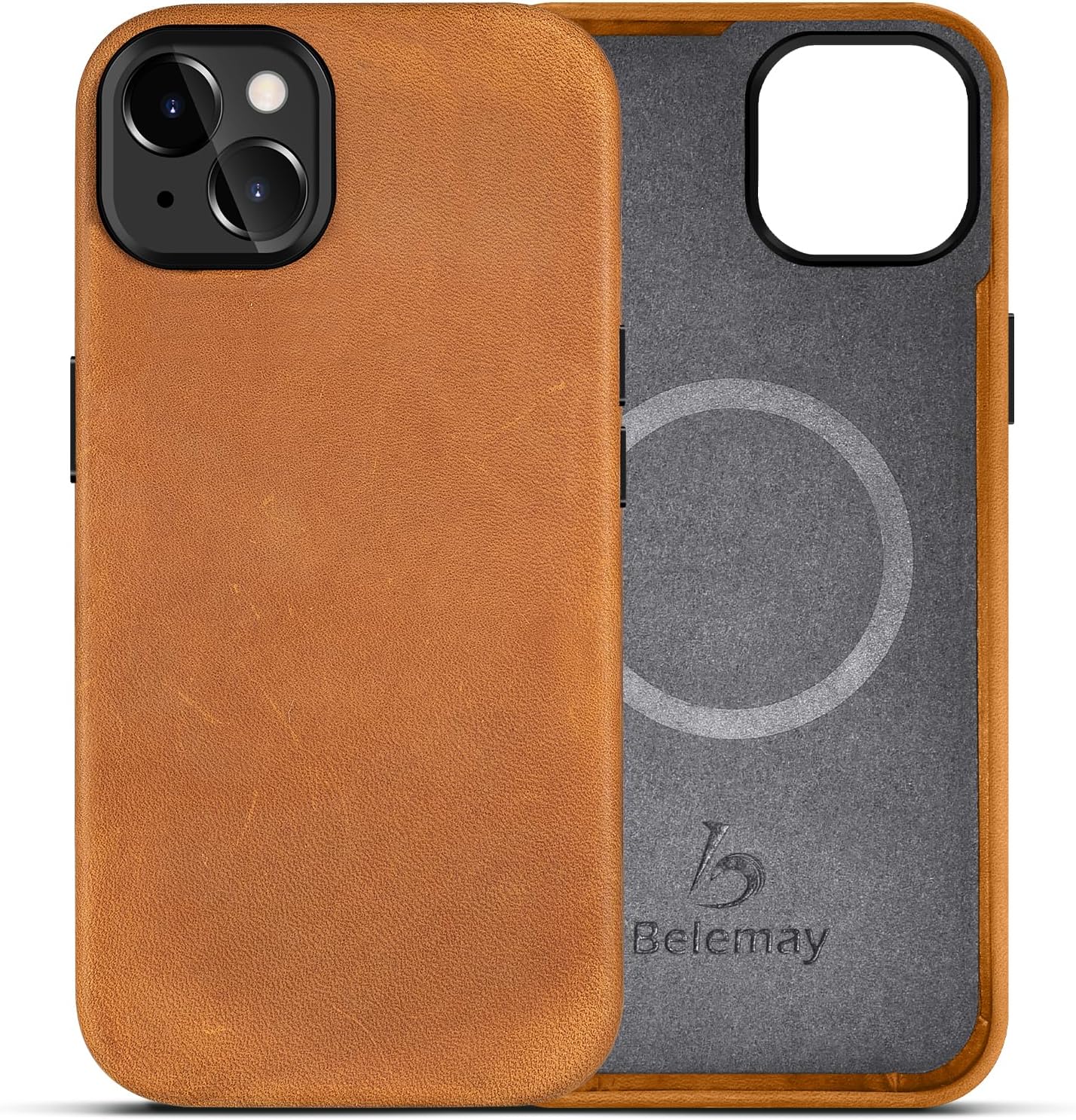 Belemay Compatible iPhone 13 Leather Case - Vintage Style & Fit