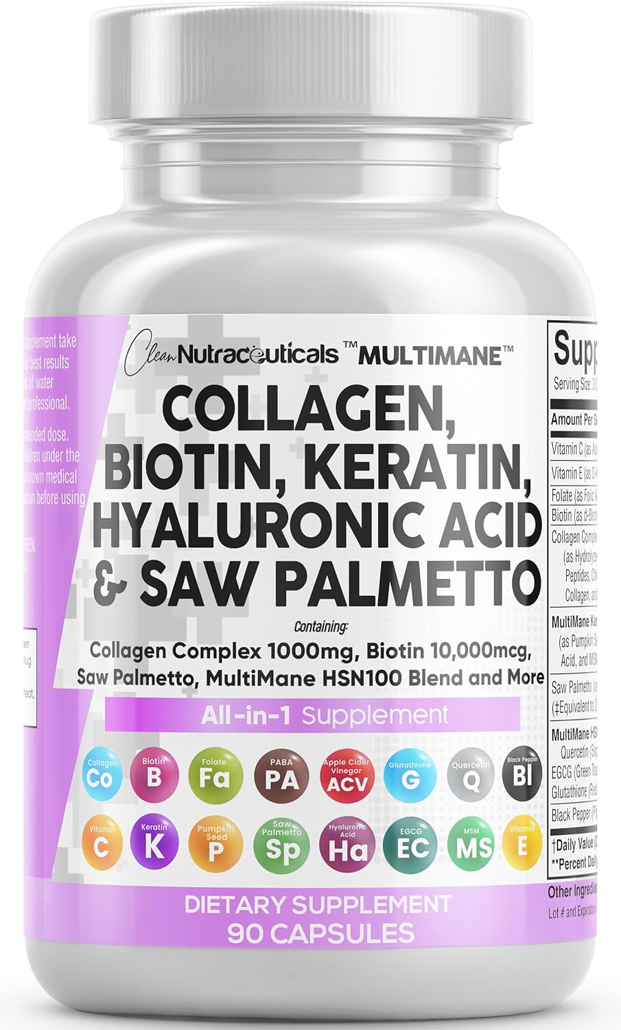 Advanced Collagen Pills with Biotin and Keratin for Hair Growth