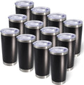 20oz Tumbler Bulk Stainless Steel Tumblers with Lid - 12 Pack Durable