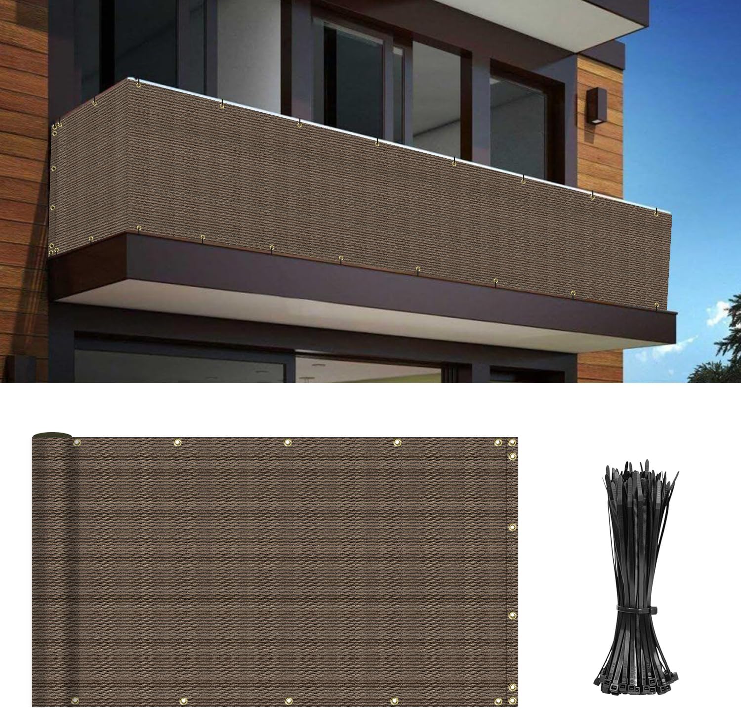 Balcony Privacy Fence Screen 3ft x 50ft for Outdoor Spaces
