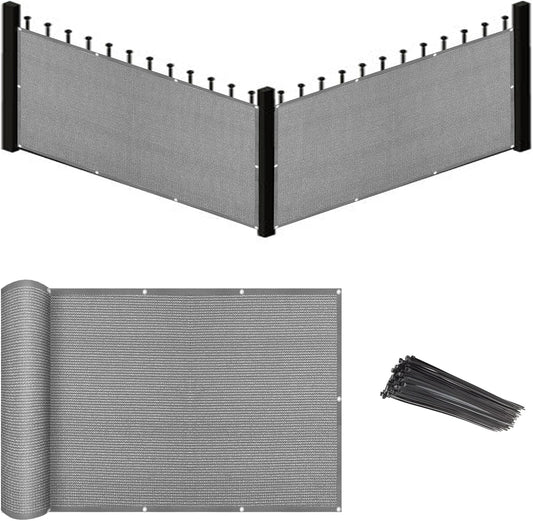 Eden's Decor Balcony Privacy Screen Grey for Outdoor Spaces