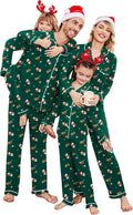 Christmas Family Matching Pajamas Button-Down Long Sleeve Set - Soft