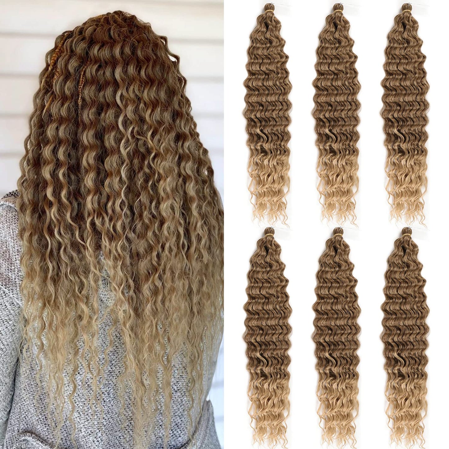 Ocean Wave Crochet Hair Extensions for Stunning Curly Styles