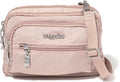 Triple Zip Small Crossbody Bag for Women - Lightweight Convertible 52