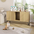 Kitty Litter Box Enclosure for 2 Cats - Small Hidden Litter Cabinet