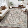 Tangsoo 3x5 Bedroom Rug - Washable Vintage Low Pile Accent Rug