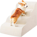 Dog Stairs for Small Dogs - Extra Wide Foam Steps for Beds