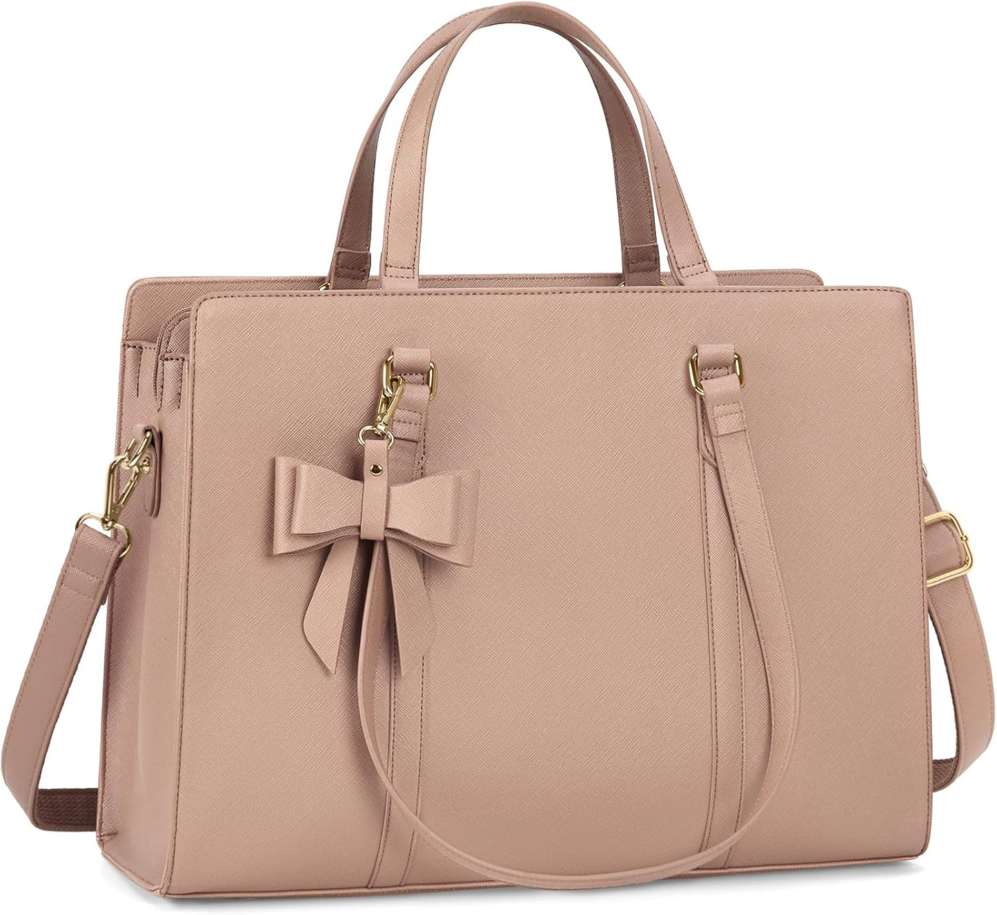 Stylish Laptop Bag for Women 15.6 inch Waterproof Leather Tote