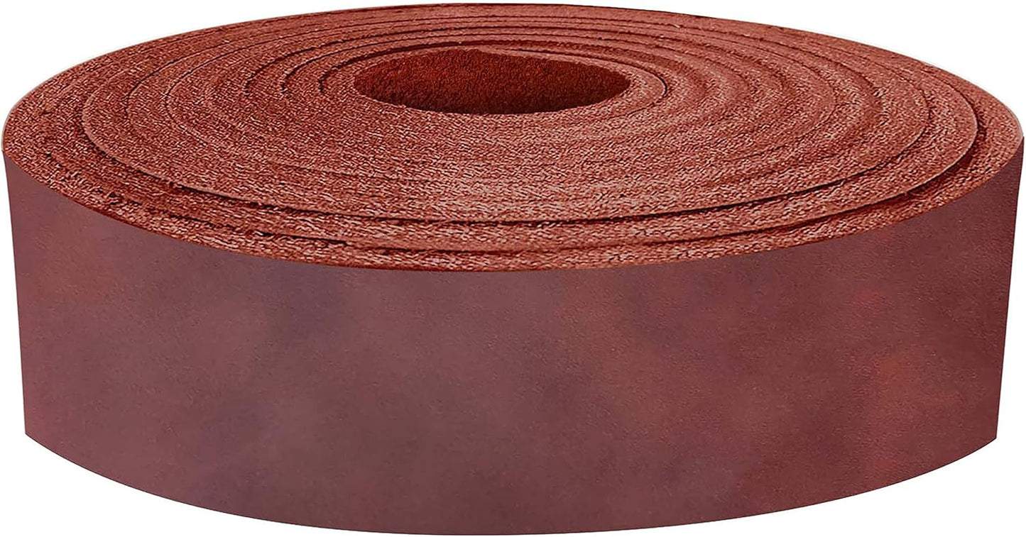 Cognac Straps for DIY Crafting: Full Grain Leather 3.5in Wide