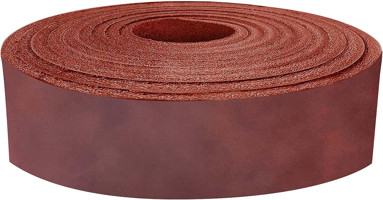 Cognac Straps for DIY Crafting: Full Grain Leather 3.5in Wide