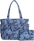 Puffer Tote Bag for Women - Lightweight Quilted Work & Travel Tote can