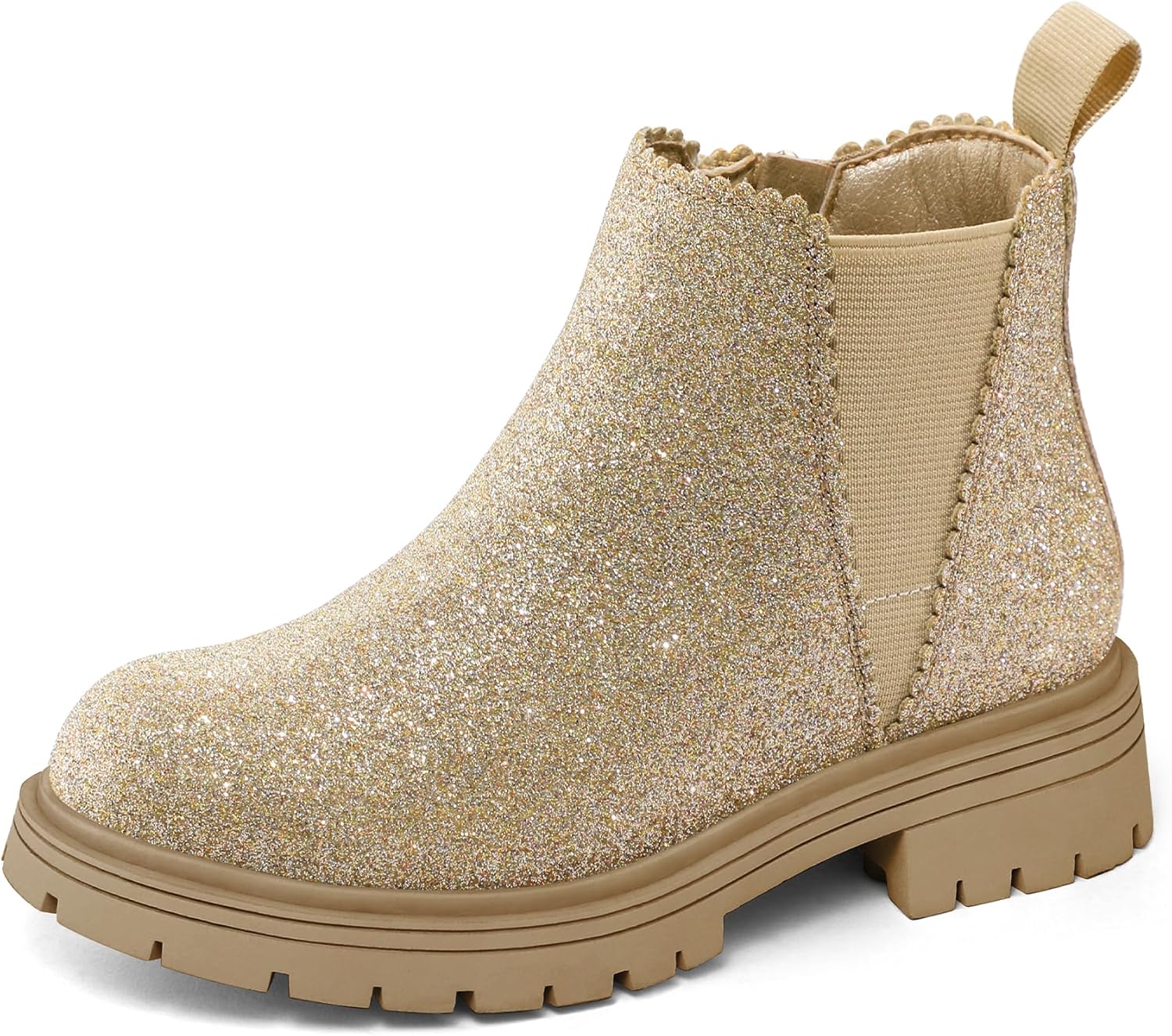 K KomForme Girls Ankle Boots with Side Zipper for Kids