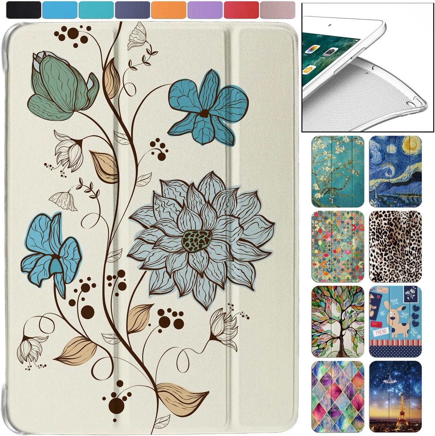 DuraSafe Cases for iPad 2 3 4 - Lightweight Smart Flip Case