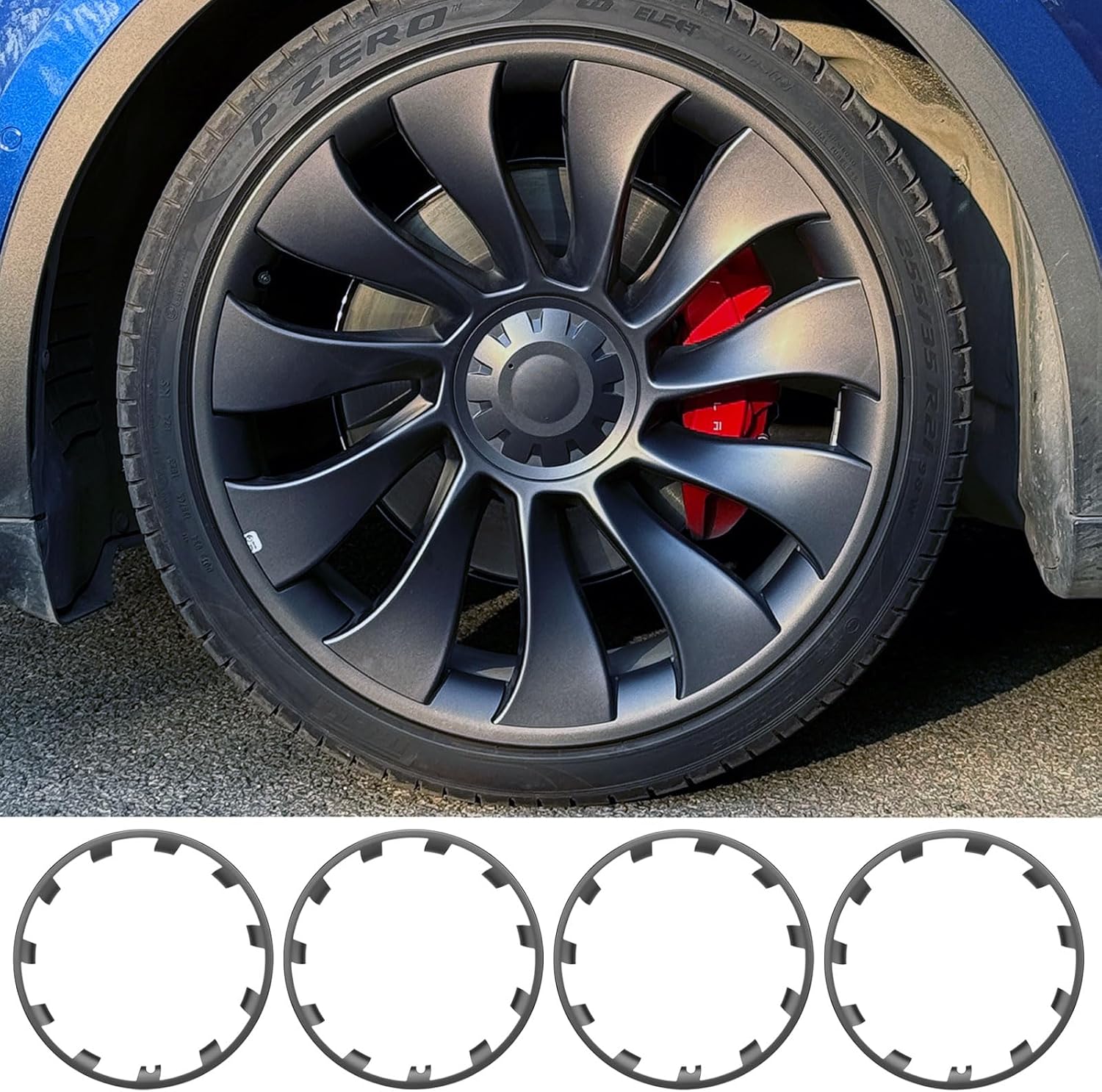 Tesla Model Y 21 Inch Wheel Rim Protector for Uberturbine Wheels